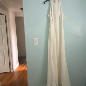 Vera Wang White Halter Maxi Wedding Gown